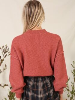 Cranberry Cable Front Sweater – ON SALE!