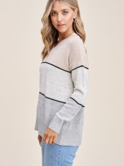 Speckled Colorblock Sweater
