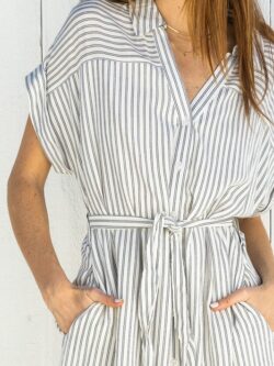 Beachy Stripe Shirt Dress