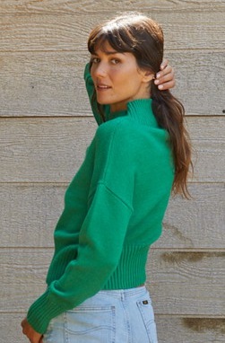 Kelly Green Turtleneck Sweater
