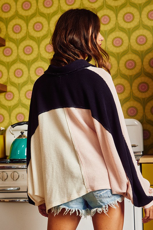 Oversized Button Pullover