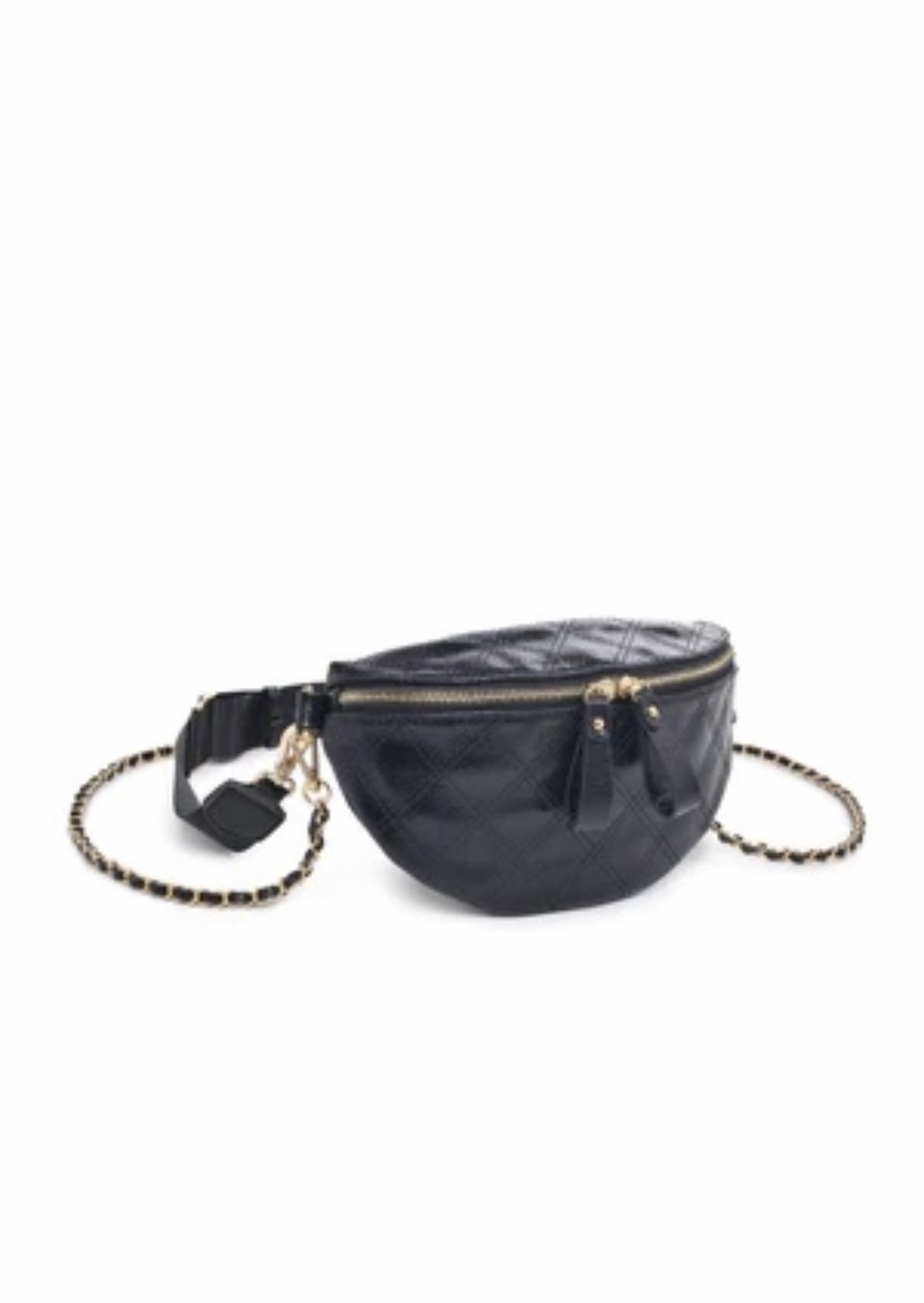Black Quilted  Belt/Crossbody