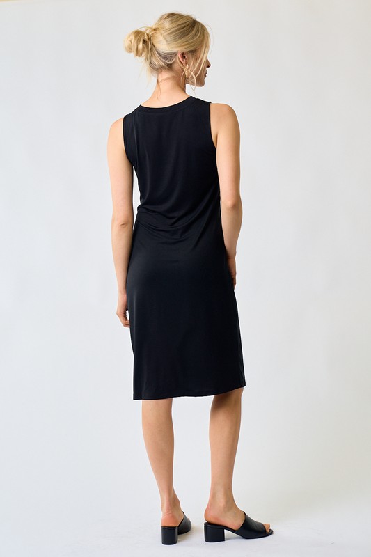 Front Twist Sleeveless Dress