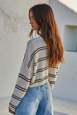 Natural/Black Stripe Pullover