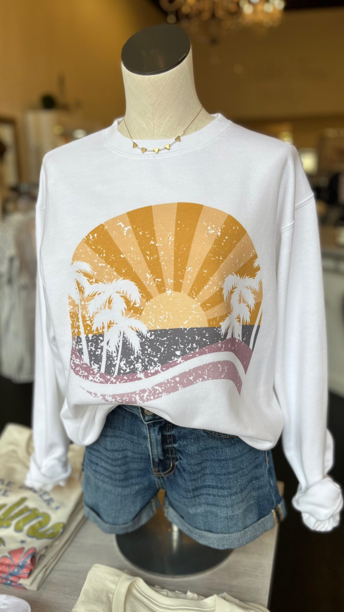 Sunset Palms Graphic Sweatshirt