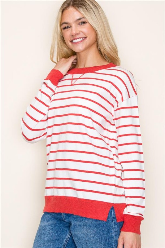 Red/White Stripe Sweater