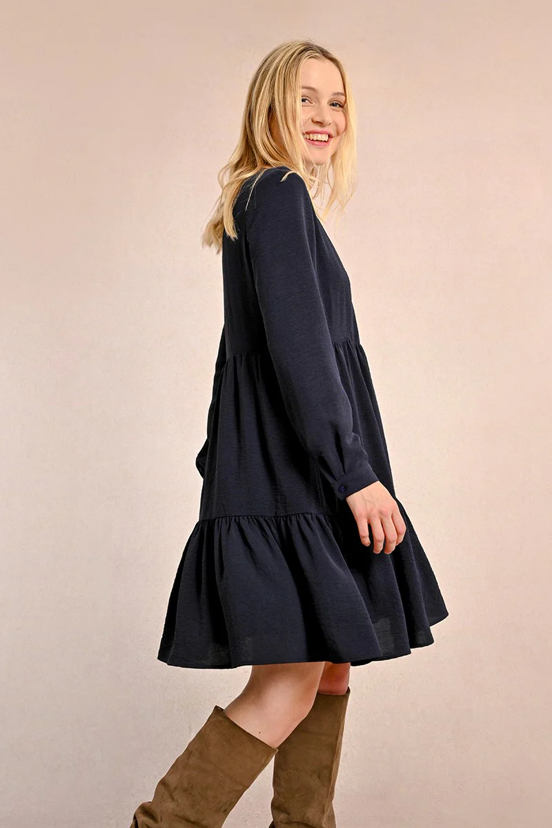 Deep Navy Woven Dress