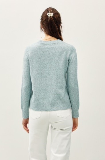 Green Speckled Crewneck Sweater