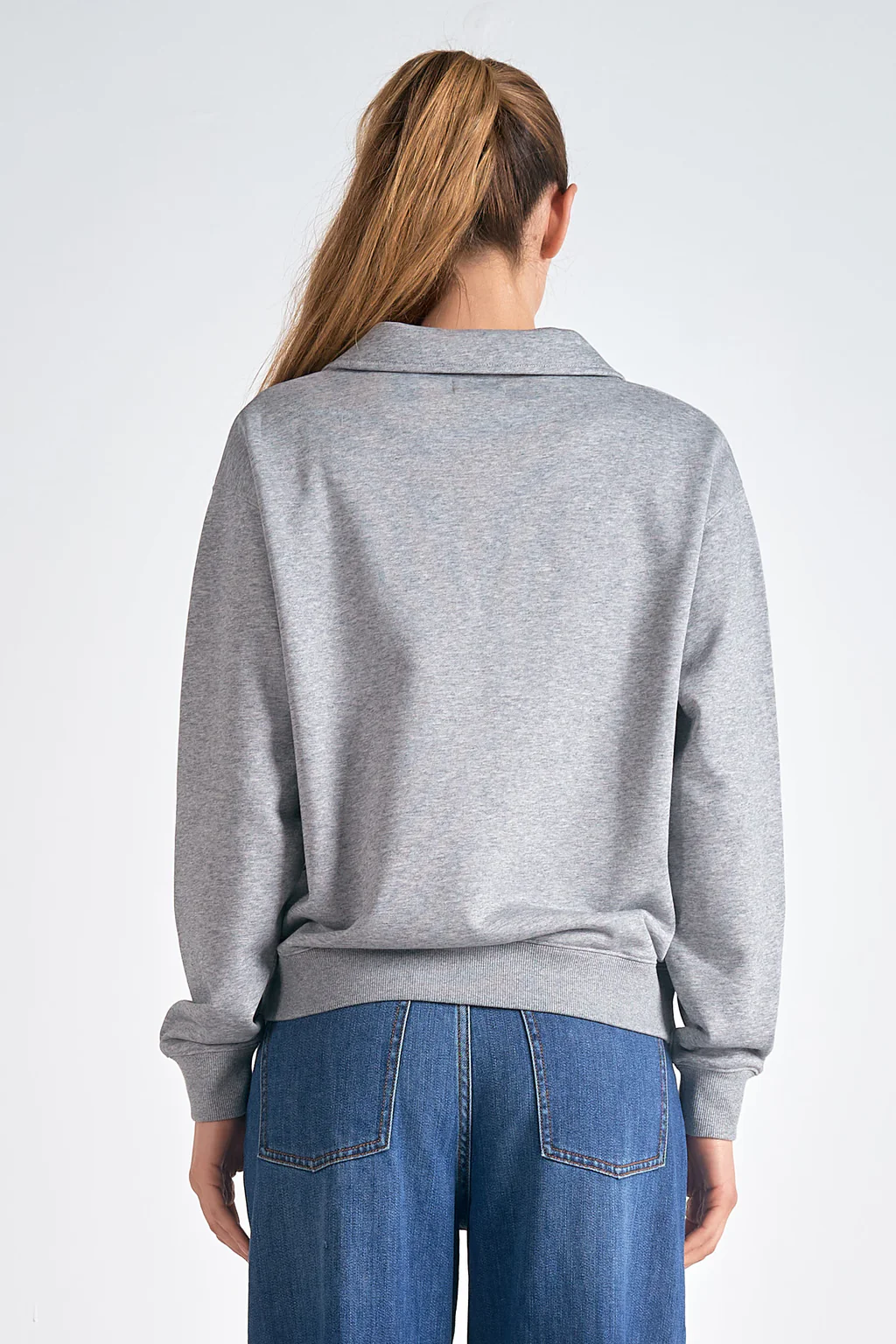 Collared Grey Sweatshirt