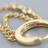 Chain Drop Huggie Hoop Earrings - Image 3