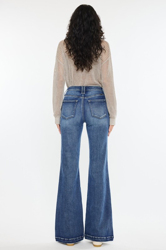 High-Rise Wide Flare Jeans