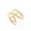 Chain Drop Huggie Hoop Earrings - Image 2