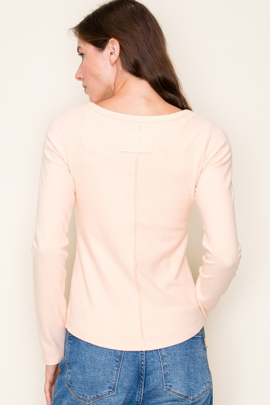 Peach Long Sleeve Tee