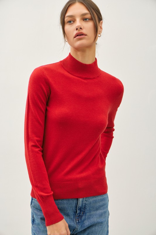 Mock Neck Ultra Soft Sweater