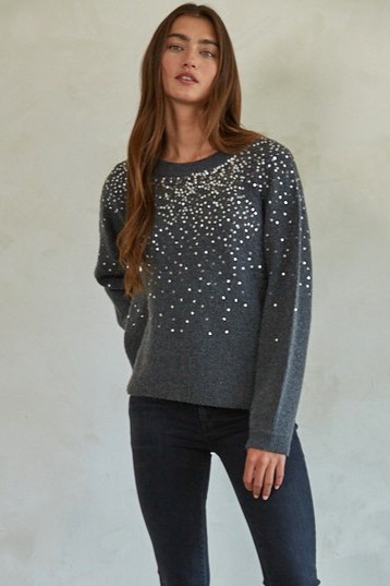 Sequin  Detailed Sweater