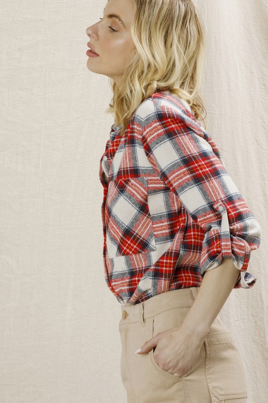 Red Multi Flannel