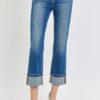 High Rise Ankle Straight Cuffed