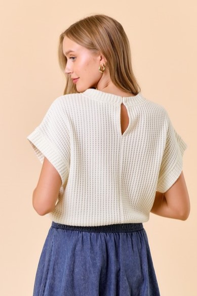 Waffle Knit Top