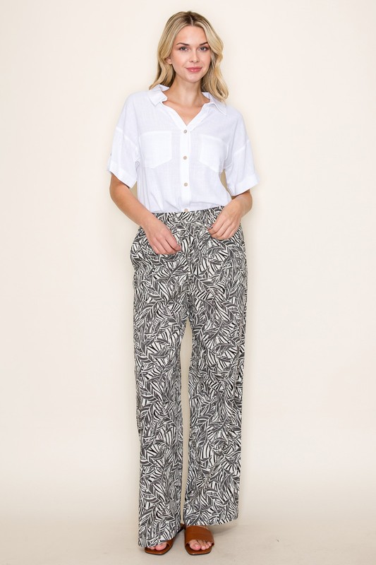 Tropical Print Pants