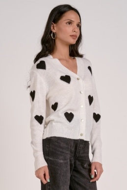 Heart Adorned Cardigan