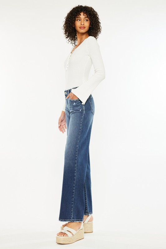 Mid-Rise, Wide Leg Jean