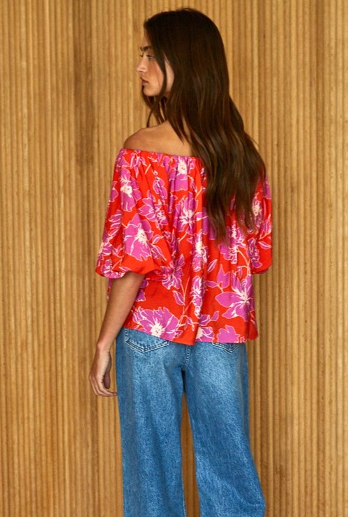 Bold Off-The-Shoulder Blouse