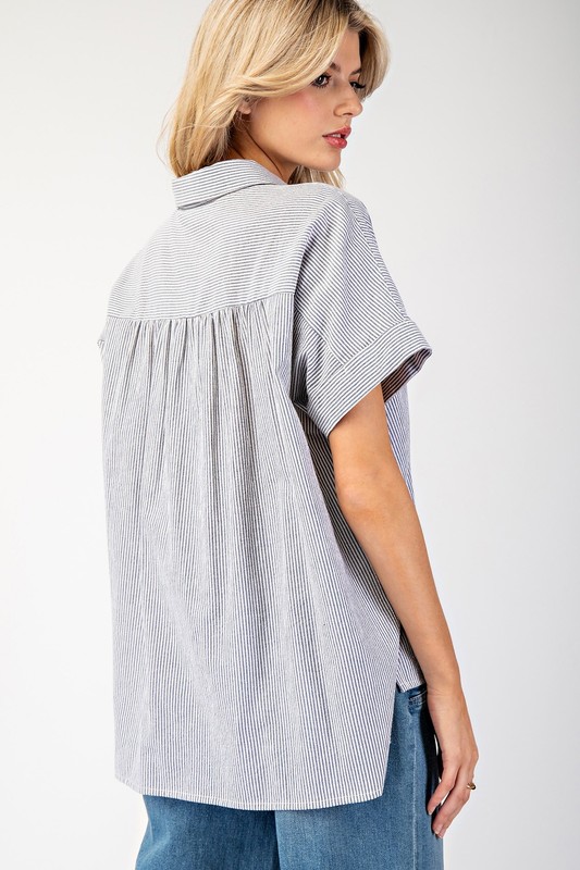 Oxford Stripe Short Sleeve