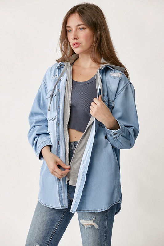 Denim Shirt/Hoodie Combo