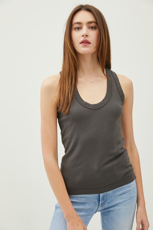 Cotton Scoop Neck Tank