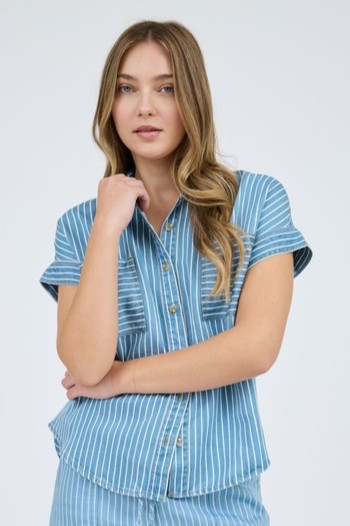 Striped Chambray Shirt