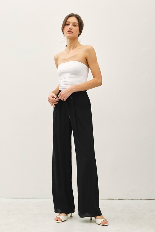 Rayon Blend Black Pant