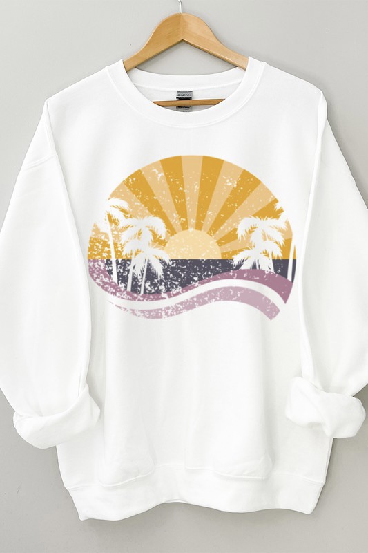 Sunset Palms Graphic Sweatshirt