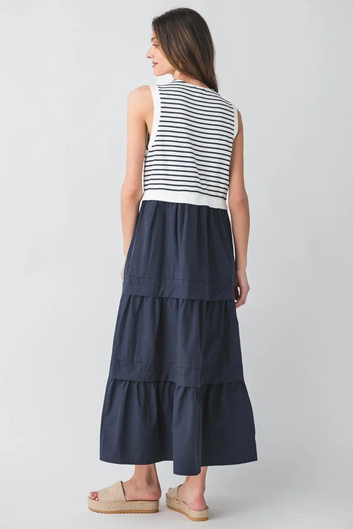Mixed Media Tiered Dress - Image 3