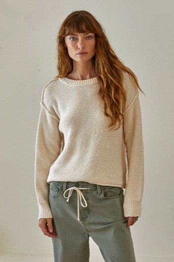 Rolled Edge Detail Crewneck Sweater - Bestseller Restocked!