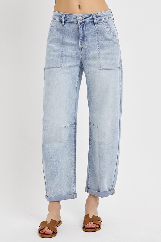 Light Wash Barrel Jean