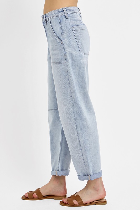 Light Wash Barrel Jean