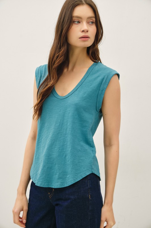 Cap Sleeve Cotton Tee