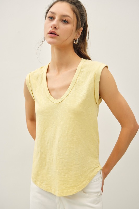 Cap Sleeve Cotton Tee