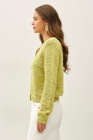 Slub Knit Lime Cardigan
