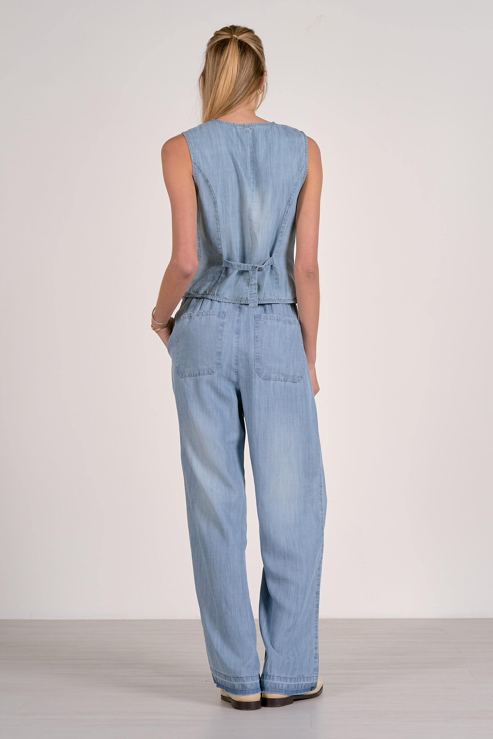 Tencel Drawstring Pant, Denim