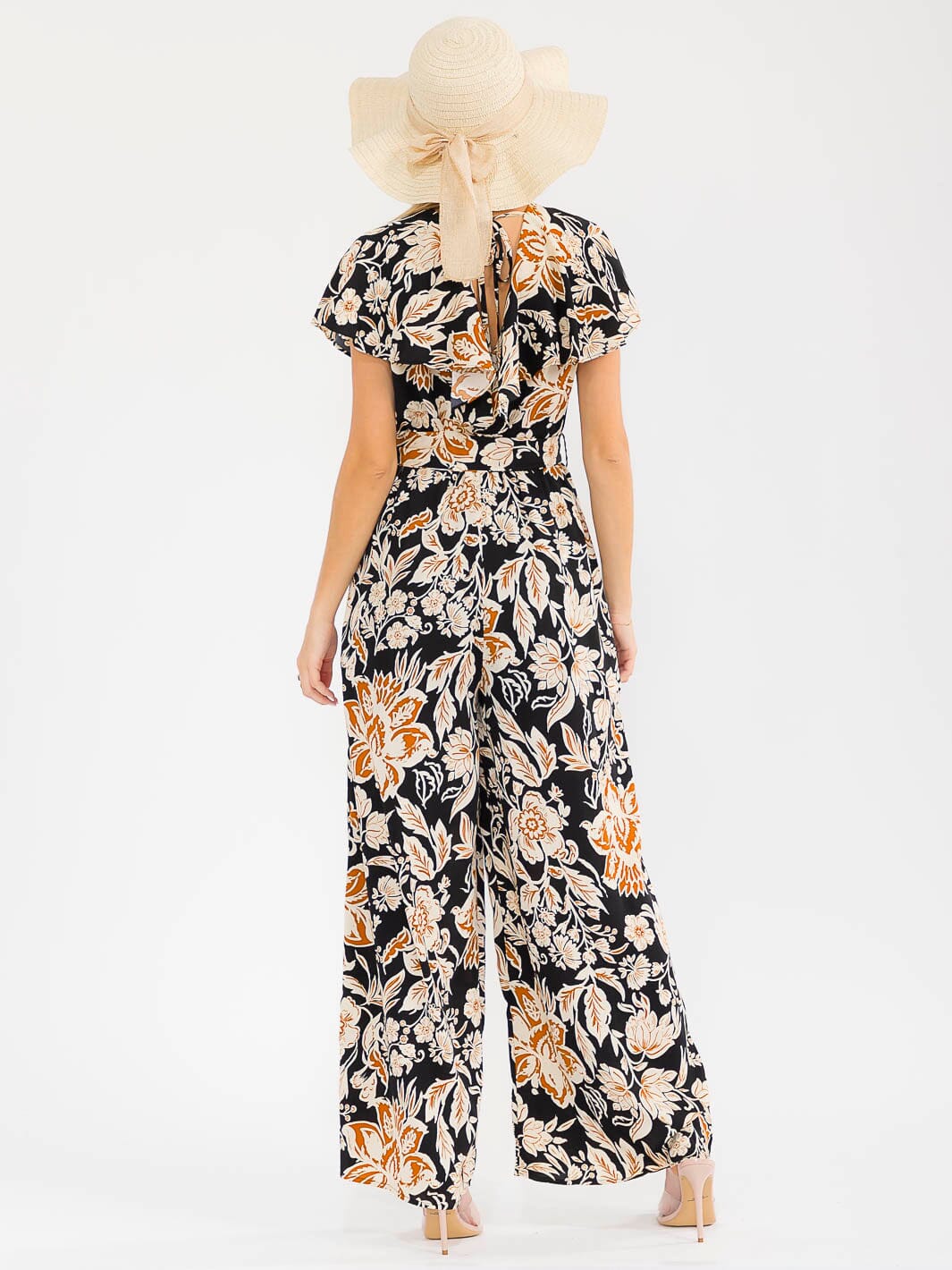 Black Floral Jumpsuit