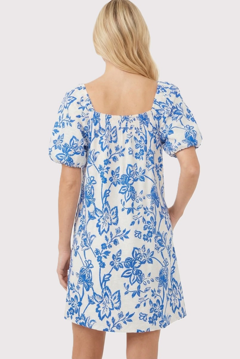 Floral Bubble Sleeve Dress