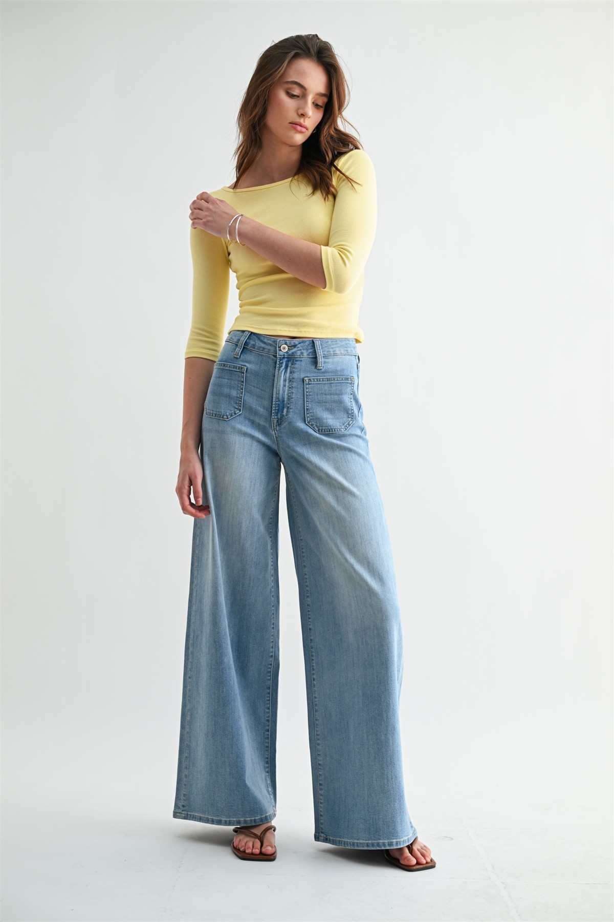 Full Length Patch Pocket Jeans
