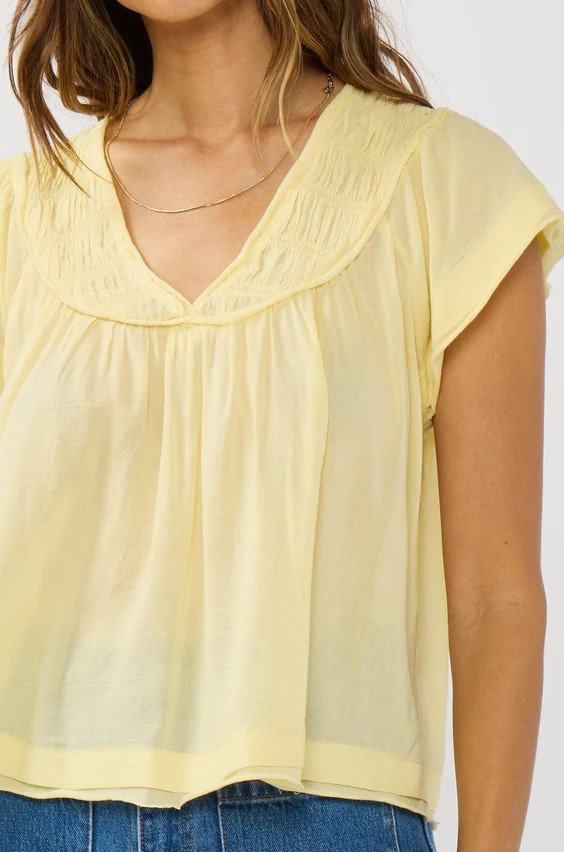 Gathered Short Sleeve Top