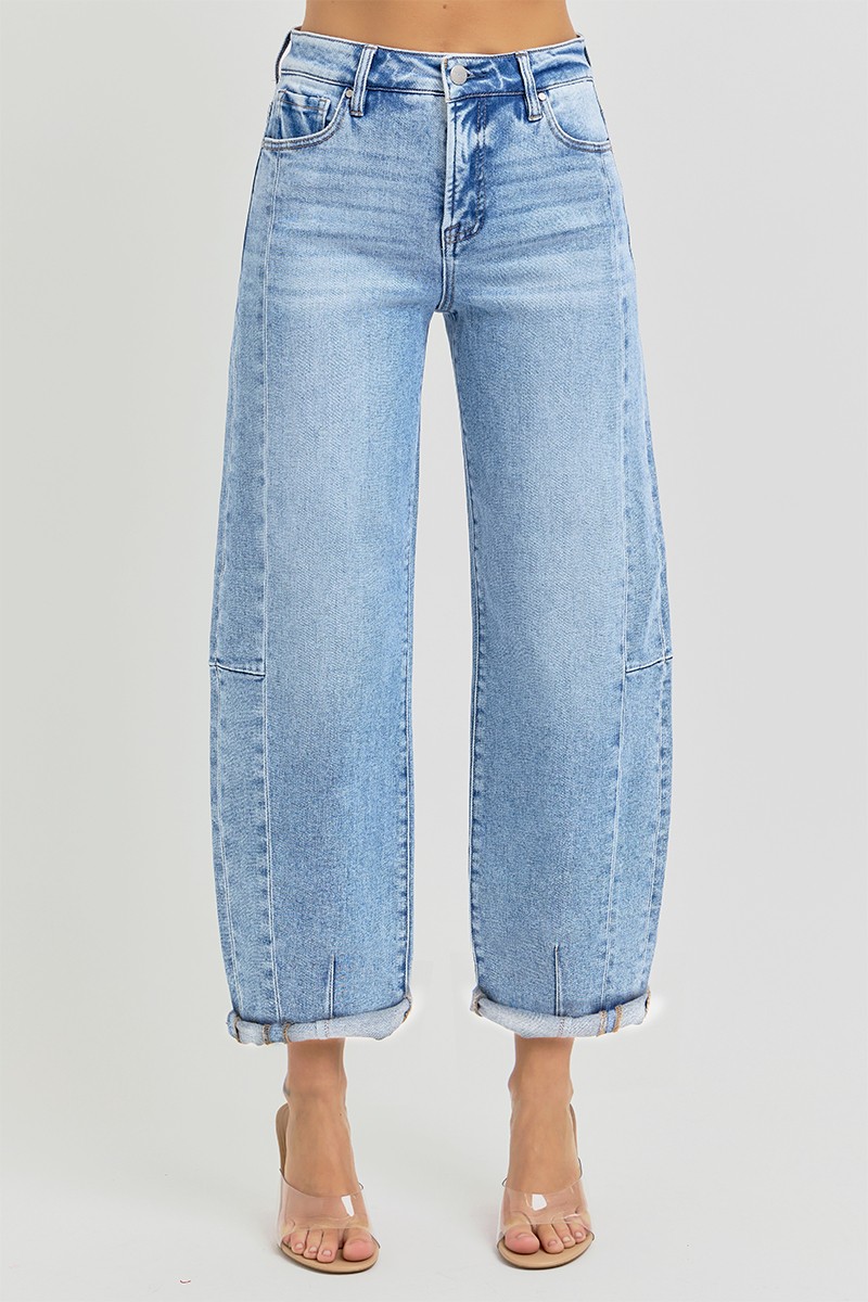 Cuffed Barrel Jean