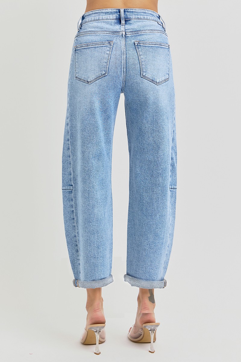 Cuffed Barrel Jean