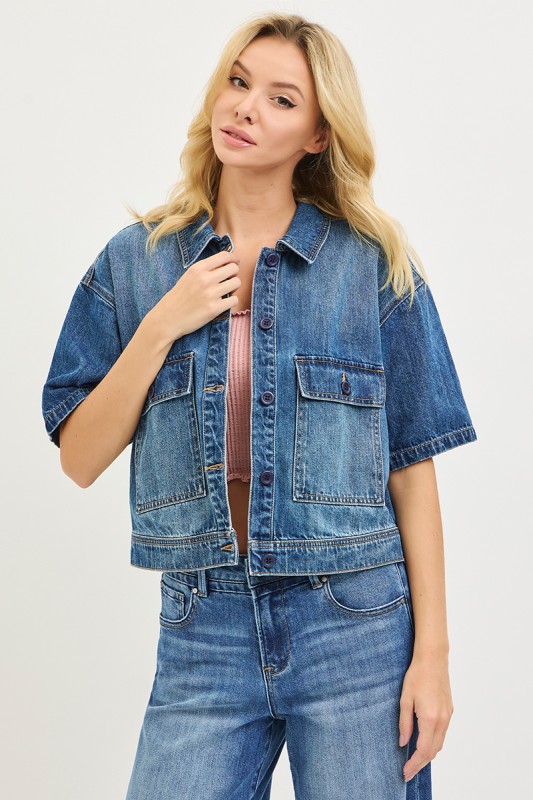Short Sleeve Denim Jacket