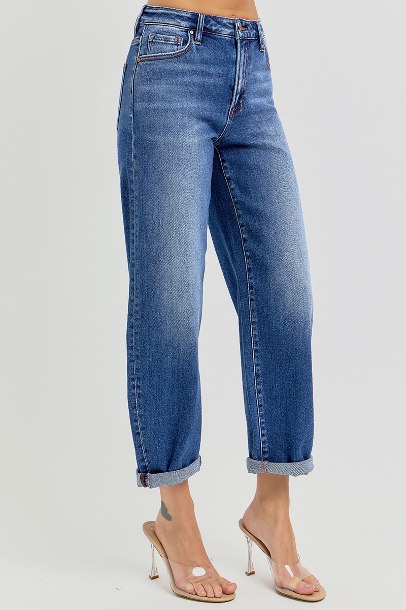 Dark Wash Barrel Jean - Image 3