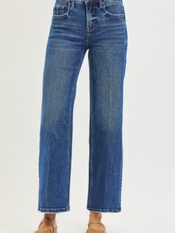 Dark Wash, Ankle Straight Leg