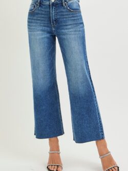 Wide Crop w/Raw Hem